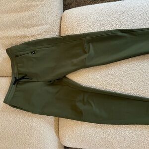 Green Joggers with Structured Cotton Blend